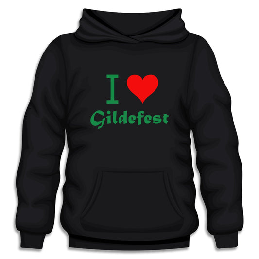Hoodie I Love Gildefest grün-rot Motiv | Trendiger Print - V8