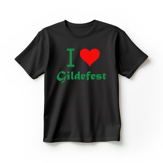 T-Shirt I Love Gildefest grün-rot Motiv | Trendiger Print - V8